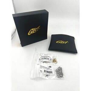 GLD 4mm Figaro Chain Bracelet 9" Gold &‎ White Men's Jewelry Set with Box